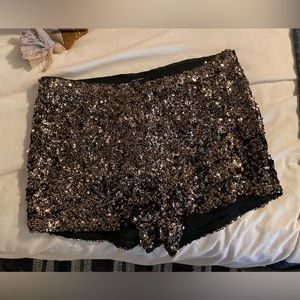 Forever 21 gold sequin shorts